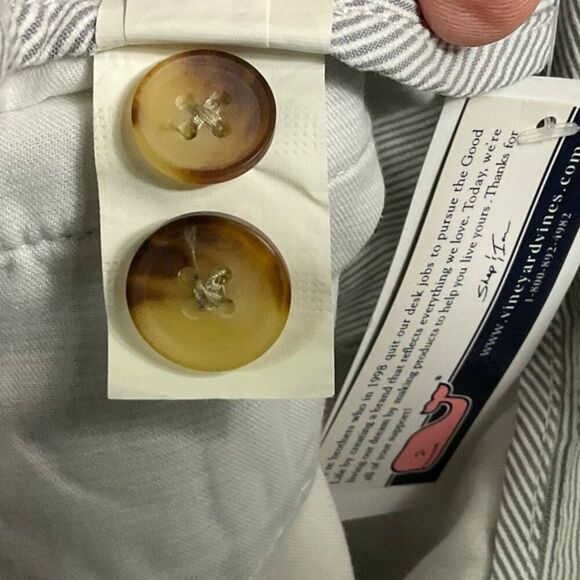 NWT Vineyard Vines 9" Pincord Stripe Breaker Shorts in Anchor Gray stripe, sz 38 - Picture 12 of 15